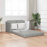vidaXL Podni kauč na razvlačenje 2-u-1 svjetlosivi 122x204x55cm baršun | Eponuda.com