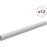  Cijev za ormar 12 pcs Srebrno 764 x 15 x 29 mm | shoptok.hr