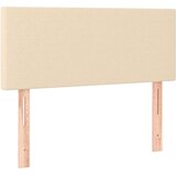 vidaXL Box spring postelja z vzmetnico LED krem 120x190 cm blago | Shoptok.si