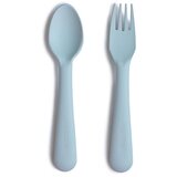 Mushie Fork and Spoon Set pribor Powder Blue 2 kos Cene