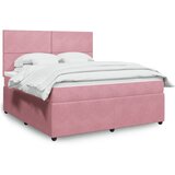 vidaXL Krevet s oprugama i madracem ružičasti 180x200 cm baršunasti | shoptok.hr