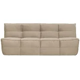 Bež baršunasti sofa 204 cm Cluster –