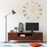  3D zidni sat moderni dizajn 100 cm XXL zlatni | shoptok.hr