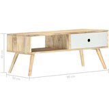  Klubska mizica 90x50x40 cm trden mangov les | Shoptok.si