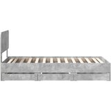  Krevetna konstrukcija s ladicama Betonsko Siva 75 x 190 cm | shoptok.hr