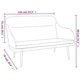  Klupa krem 110 x 76 x 80 cm baršunasta | shoptok.hr