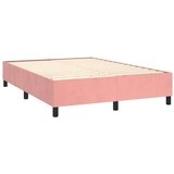  Box spring s madracem LED ružičasti 140x200cm baršunasti | shoptok.hr