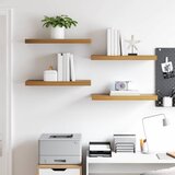  Polica na zidu 4 pcs Smeđa 60 x 23 x 4 cm Konstruirano drvo | Eponuda.com