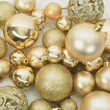  Set Božićnih Ukrasnih Kuglica 120 pcs Zlatno Plastika | Eponuda.com