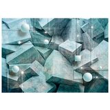  Samoljepljiva foto tapeta - Concrete Cubes (Green) 147x105 | shoptok.hr