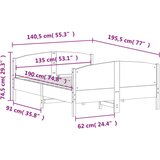  Okvir kreveta s uzglavljem voštano smeđi 135x190 cm od borovine | shoptok.hr