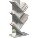  Polica za knjige drvo 4-razine 30 x 18 x 60 cm Betonska siva | shoptok.hr