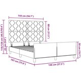 vidaXL krevet od plavog platna 140x190 cm | shoptok.hr