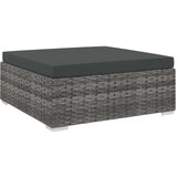  Modularni tabure s jastukom 1 kom od poliratana sivi | shoptok.hr