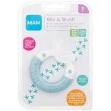 Bite & Brush Teether 3m+ Turquoise gricalica s dlačicama za čišćenje prvih zubića 1 kom