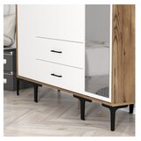 Hanah home kumsal str - walnut, white walnutwhite wardrobe | Eponuda.com