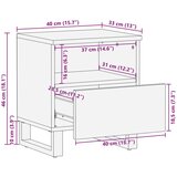  Ormar za krevet Smeđa 40 x 33 x 46 cm Čvrsto drvo manga | shoptok.hr