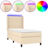  box spring s madracem LED krem 100x200 cm od tkanine | shoptok.hr