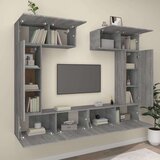  6-dijelni set TV ormarića sivog sonome konstruirano drvo | shoptok.hr