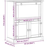  Ormar za vino Bijelo 97 x 45 x 114 cm Čvrsto borovo drvo - Bijelo | shoptok.hr