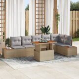 vidaXL 7-dijelni vrtni kauč set s jastučićima bež poli ratan | shoptok.hr