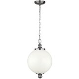 Elstead Lighting Elstead Parkman 1 velika stropna viseča svetilka s kroglo, polirani nikelj, E27, (22097866) | Shoptok.si
