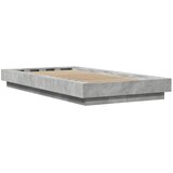  Okvir kreveta boja betona 75x190 cm od konstruiranog drva | shoptok.hr
