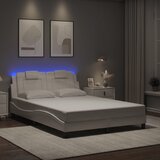 Furnova Posteljni okvir z LED lučkami bel 120x200 cm umetno usnje, (21942177) Cene