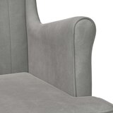  Fotelja Svjetlosiva Baršun | shoptok.hr