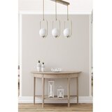 Opviq Ahu 3 Lü Sıralı Beyaz Camlı Eskitme Sarkıt WhiteCopper Chandelier | Eponuda.com
