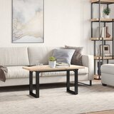  Stolić za kavu O-oblika 90x40x45,5 cm od borovine i čelik | shoptok.hr