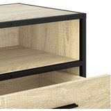 vidaXL TV omarica sonoma hrast 80x34,5x40 cm inženirski les in kovina | Shoptok.si