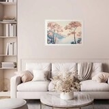  Plakat - Ocean Cliffs and Trees Delicate Motif in Pastel Colors 42x29.7 Bez okvira s margom | shoptok.hr