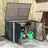  Kutija za spremanje u vrtu Crna 151,5 x 107 x 100 cm Čelik | shoptok.hr
