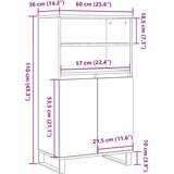  Visoka komoda boja staro drvo 60x36x110 cm konstruirano drvo | shoptok.hr