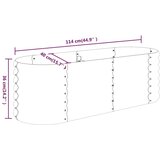 vidaXL visoka greda iz prašno premazanega jekla 114x40x36 cm zelena | Shoptok.si