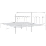  Metalni okvir za krevet s uzglavljem bijeli 183x203 cm | Eponuda.ba