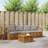  Set vanjskih sofa 5 kom. Prirodna i svijetlo siva | shoptok.hr