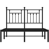 Metalni okvir za krevet s uzglavljem crni 120x190 cm | shoptok.hr