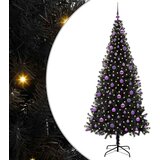 vidaXL Božično drevo med 300 LED z stojalom Črna 210 cm PVC, (5000067027) | Shoptok.si