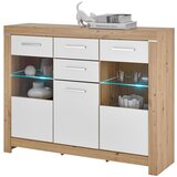 MID.YOU VISOKA KOMODA, bela, hrast artisan | Shoptok.si