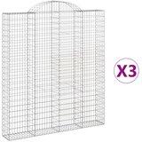  Lučne gabionske košare 3 kom 200x30x220/240cm pocinčano željezo | Eponuda.com