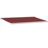 vidaXL Tenda na ručno uvlačenje bordo 500 x 300 cm | shoptok.hr