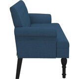  Klop z naslonom modra 120x62x75,5 cm blago | Shoptok.si