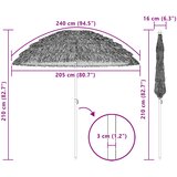  Vrtni suncobran Prirodna 205 x 205 x 210 cm | shoptok.hr