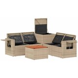  Set sofe 6 kom. Bež i krem bijela Poli Rattan i čelik | shoptok.hr