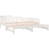  Izvlečna dnevna postelja bela 2x(90x200) cm trdna borovina, (20787813) | Shoptok.si