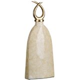  Vrč 24 x 13 x 64 cm Kristal zlatan Metal Bijela Cijene