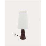 Kave Home Bela/temno rjava namizna svetilka s tekstilnim senčilom (višina 50 cm) Amire – | Shoptok.si