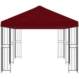 Paviljon s bočnim stranama 6 x 3 m Tamno crvena | shoptok.hr